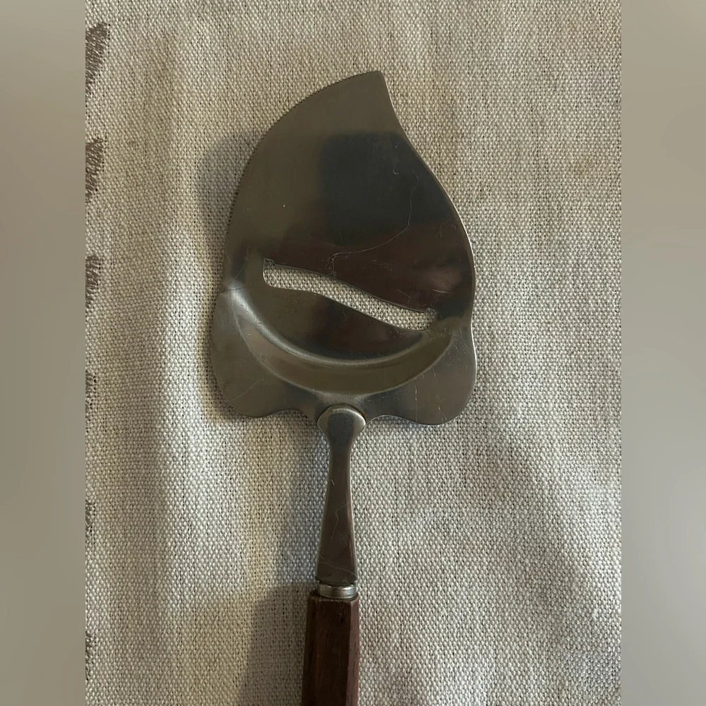 Vintage Stainless Steel Cheese Slicer With Wood Handle Japan kitchen Utensil